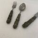 Stainless Steel Set of Knife Fork and Spoon Edwin Blyde & Co, 1950s