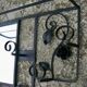 Art Deco wrought iron coat rack and mirror