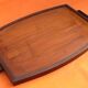 Art deco serving tray rosewood veneer / side handles