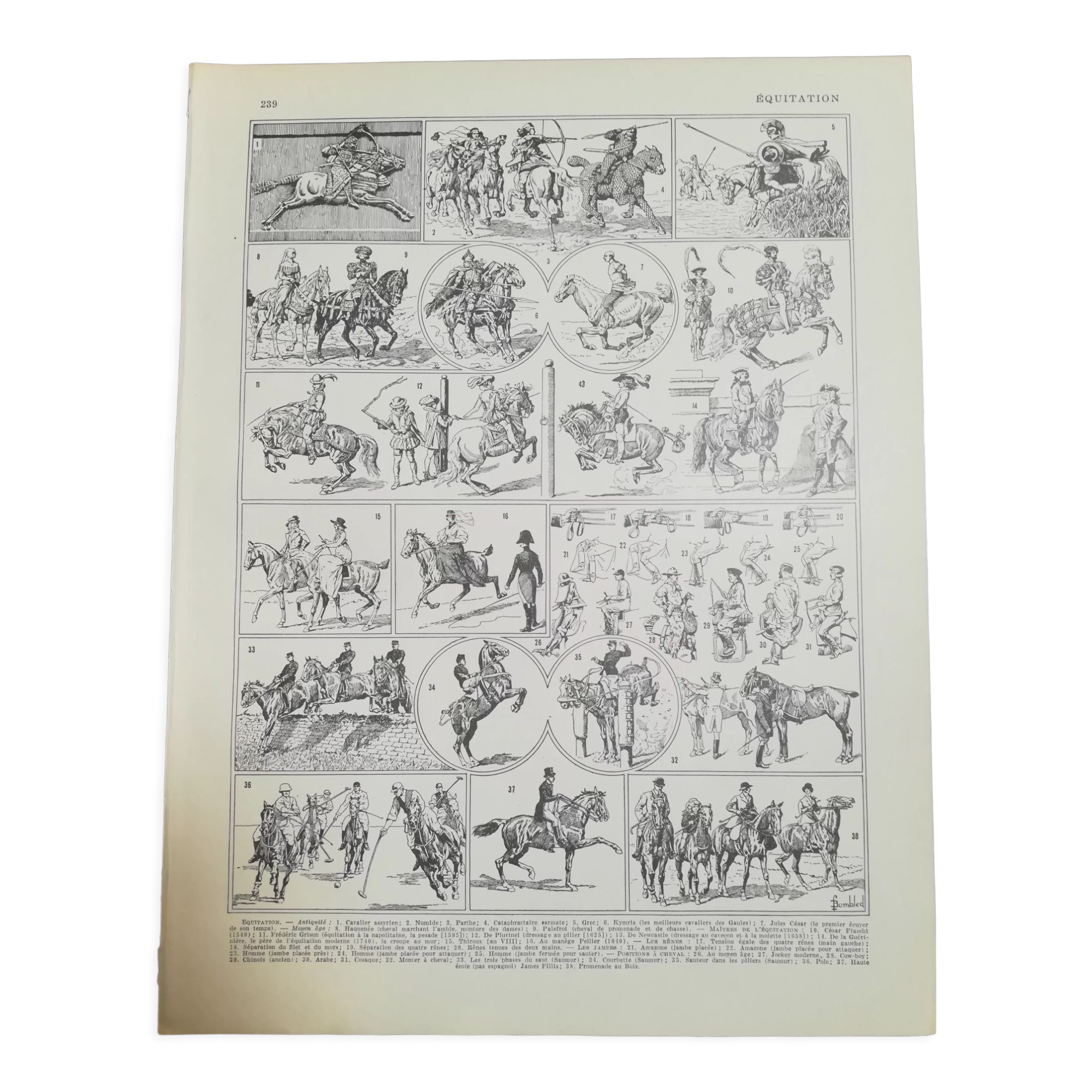 Lithograph on riding from 1928