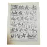 Lithograph on riding from 1928