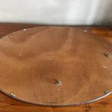 Large oval mirror with chrome surround