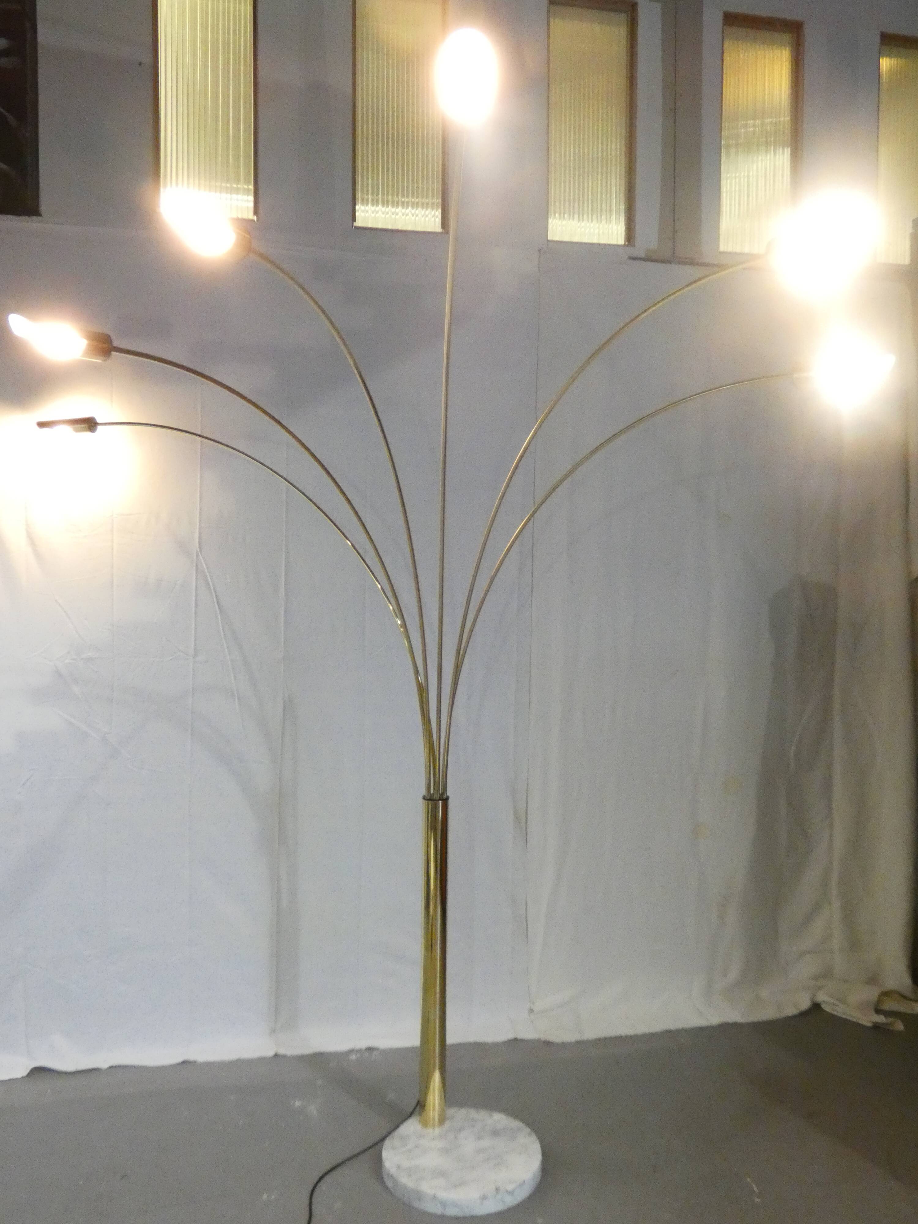 Floor lamp italian arco of the 70s