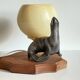 Lampe Art déco Otarie verre soufflé