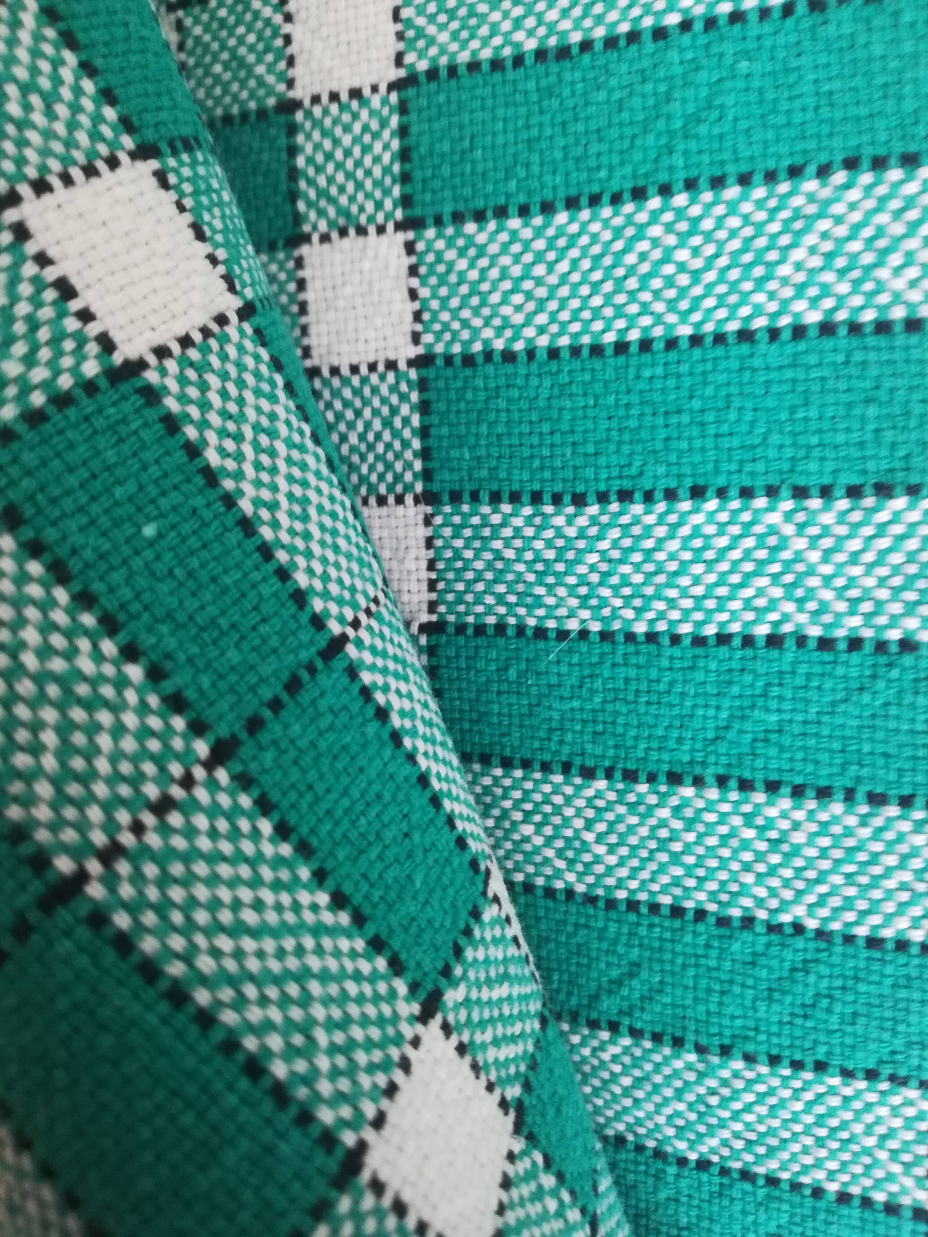 Vintage gingham tablecloth 250 x 150