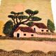 Handmade tapestry in wool and jute 100cm high / 75cm wide