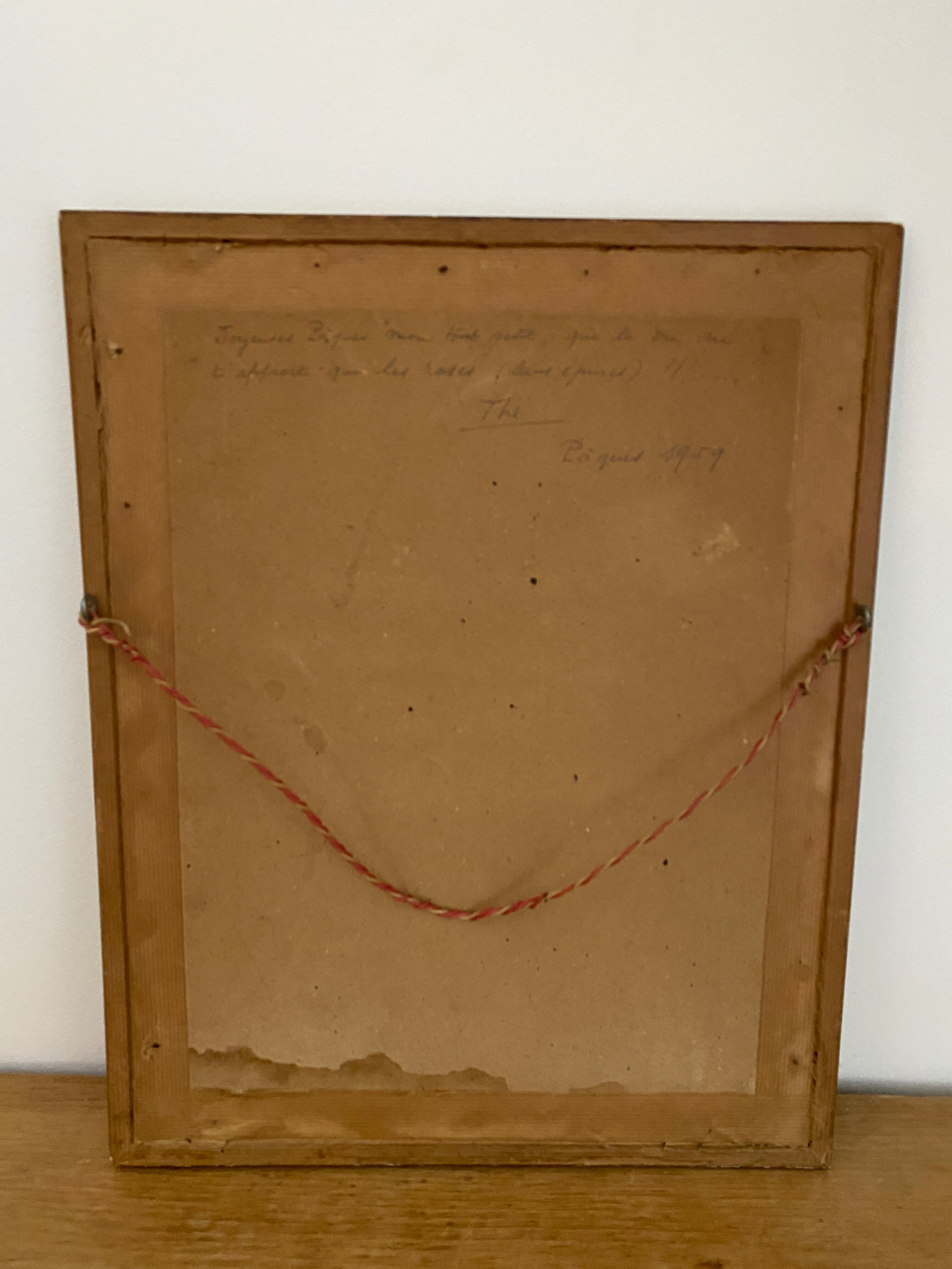 Framed poster vintage pinks yellow feared