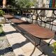Banc de jardin en fer forgé artisanal