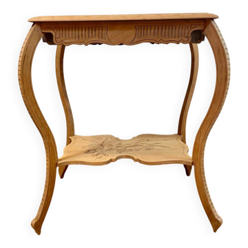 1900 period side table with two engraved tops – Art Nouveau style