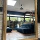 Large mirror 200/150cm Louis-Philippe 19th century, mercury glass overmantel for fireplace.