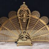 Napoleon III fan firewall in gilded bronze