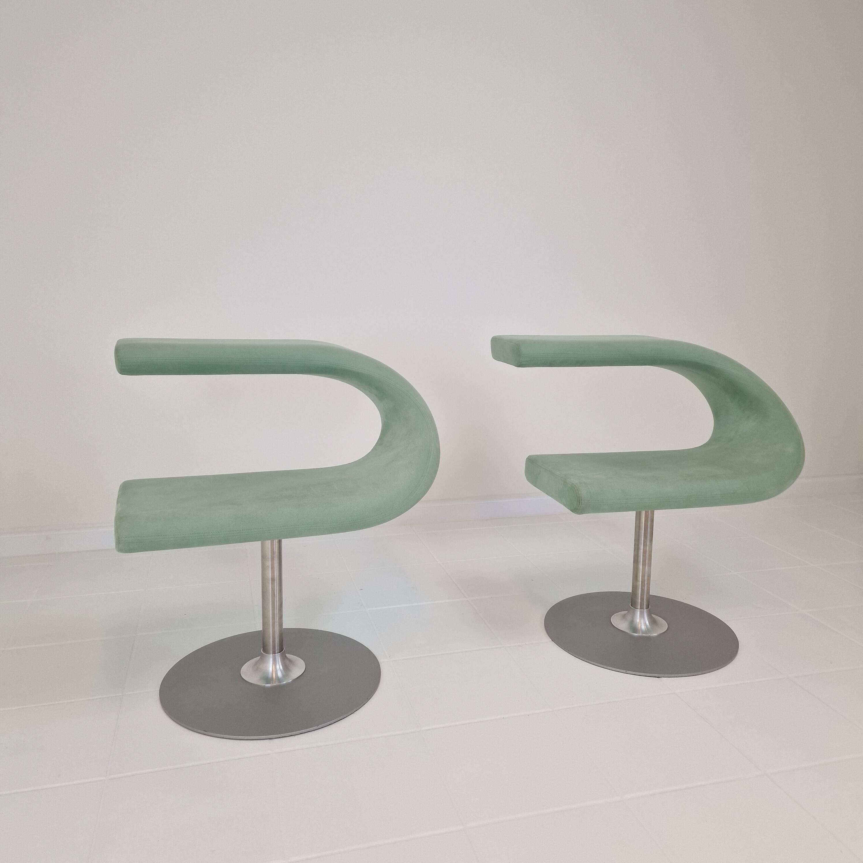 Set of 2 Bla Station Innovation C Swivel Chairs by Fredrik Mattson, Sweden