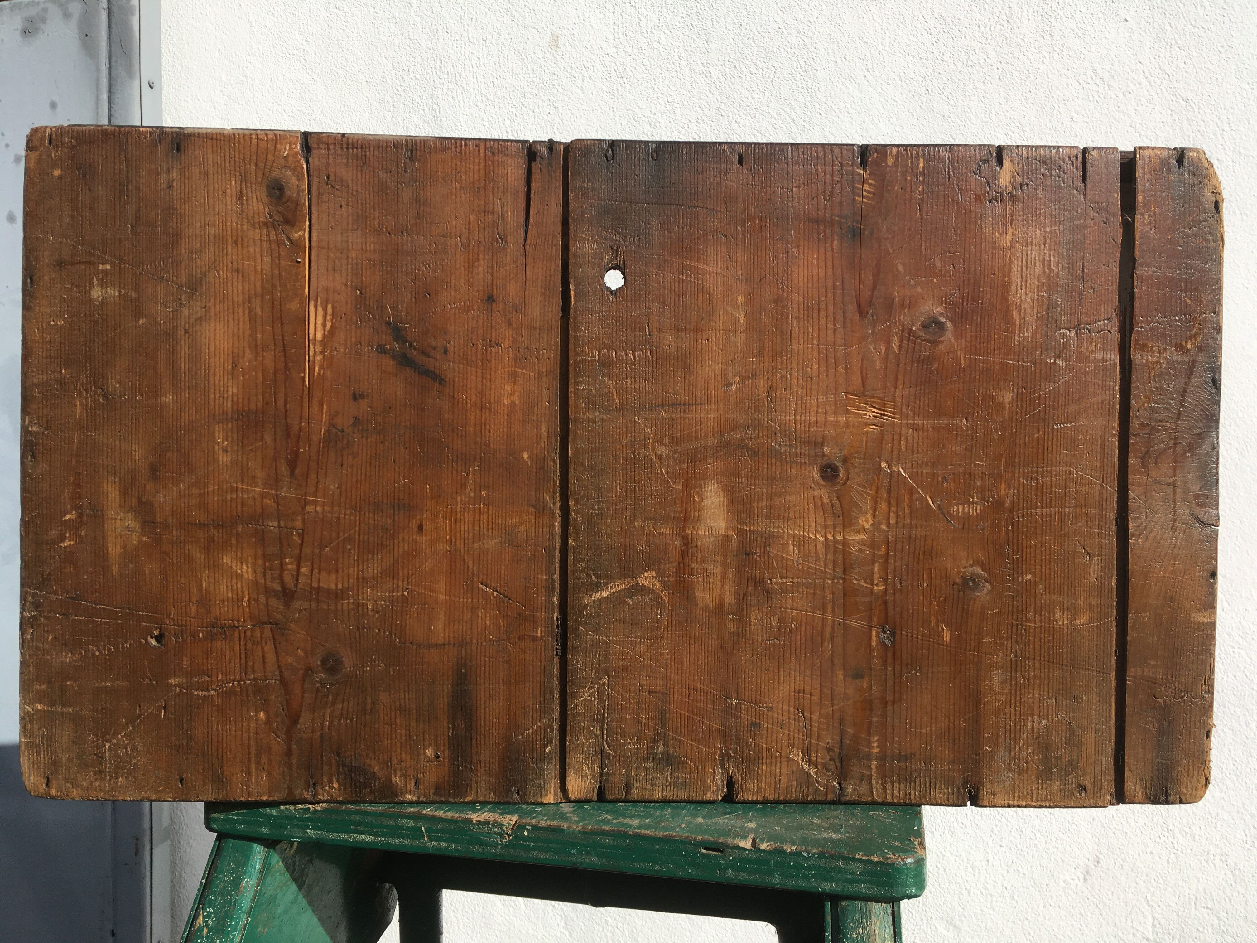 Vintage workshop locker in fir wood