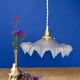 Suspension abat-jour vintage en verre dépoli