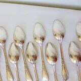 10 silver-plated metal soup spoons with hallmarks 2106225