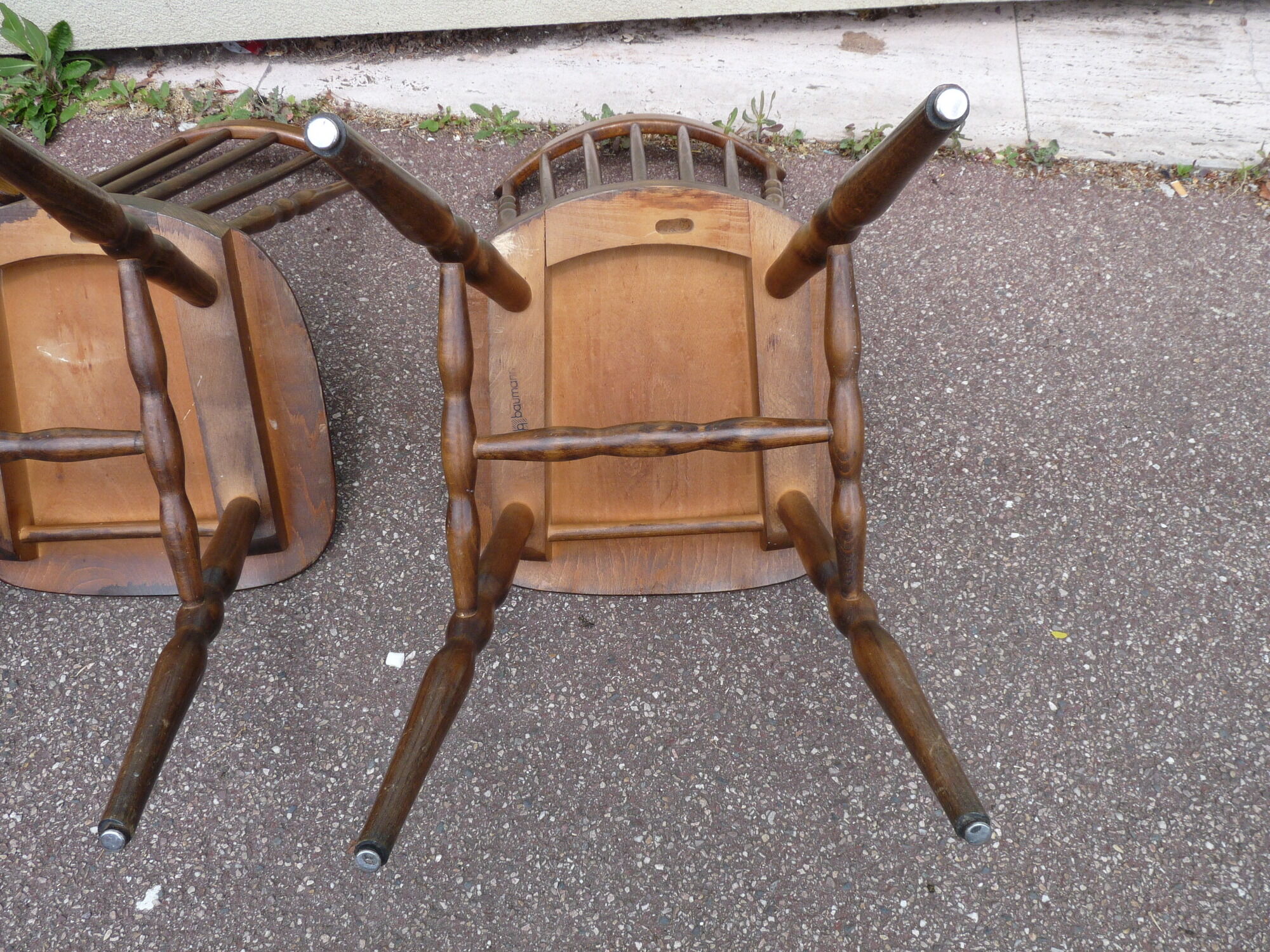 Lot of 4 bistro chairs Baumann - wood