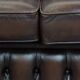 Canapé Chesterfield 3 places en cuir de vache de style anglais