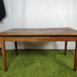 Light wood eating farm table