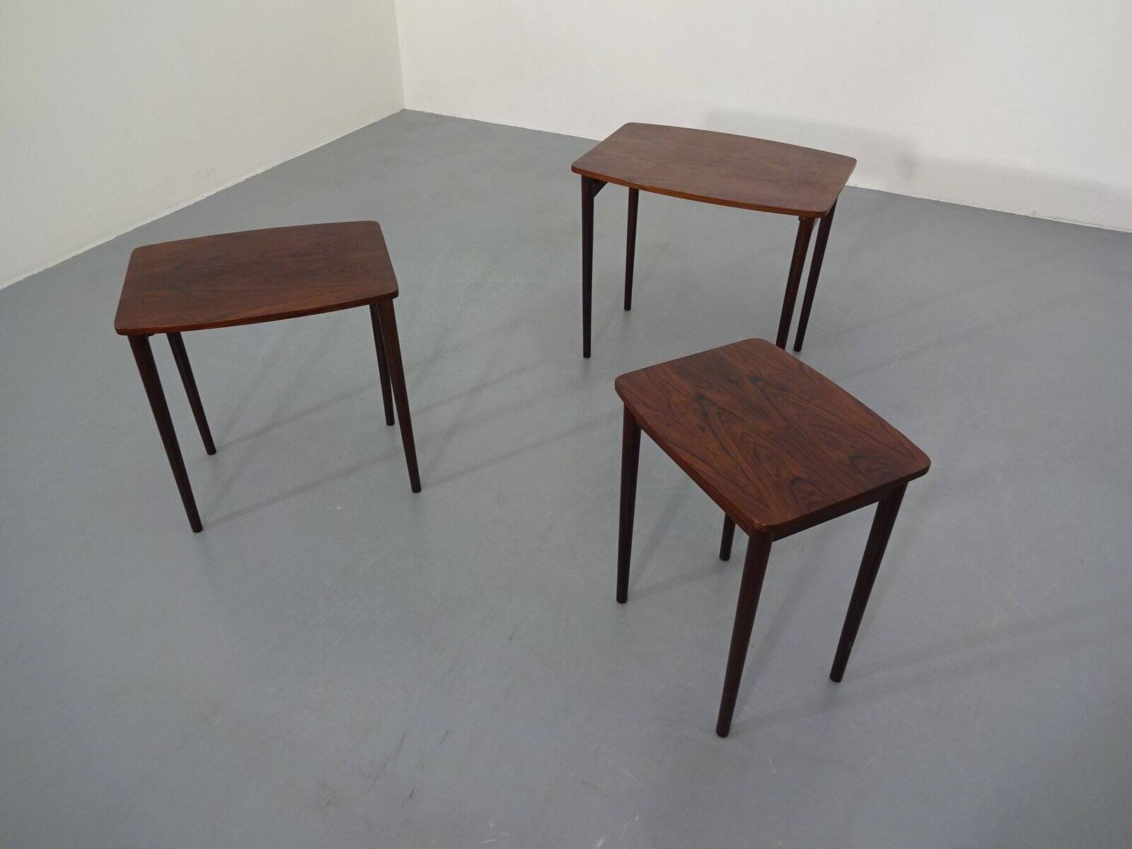 Danish Rosewood Nesting Tables, 1960s, Set of 3