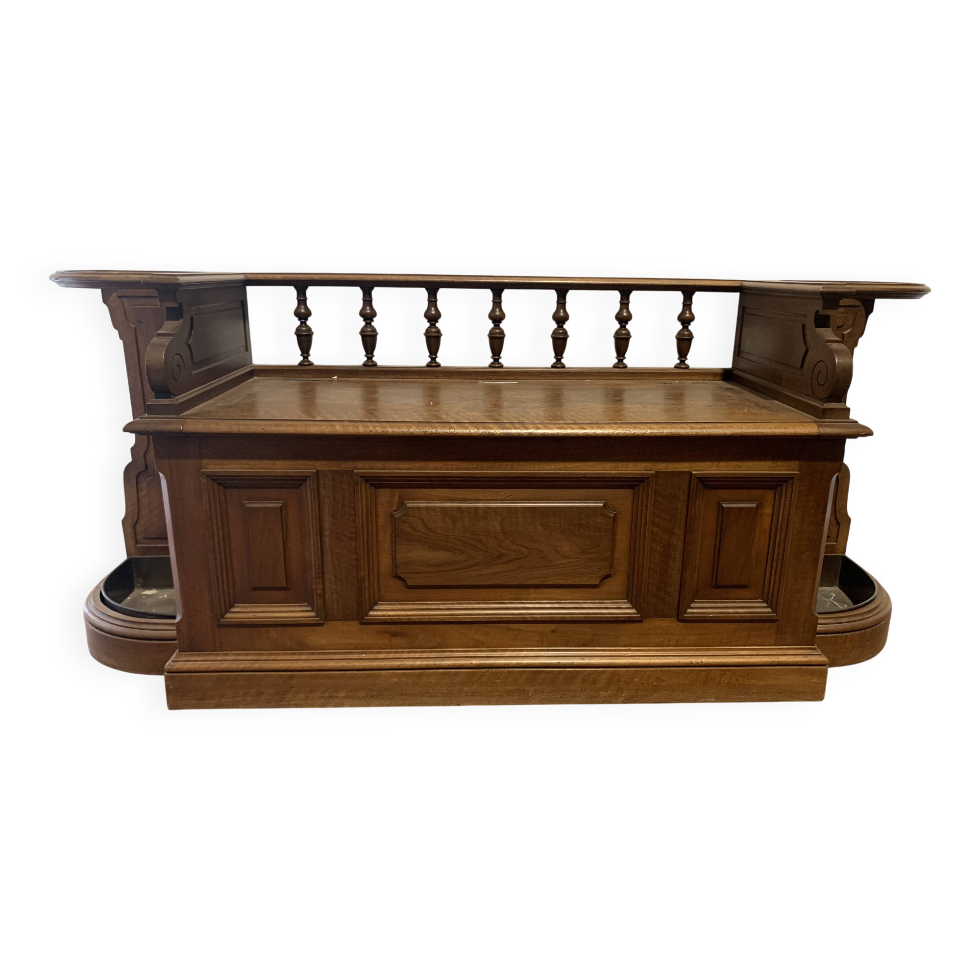 Banc coffre et porte parapluie pour hall d'entrée XX siècle