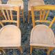 Ensemble de 10 chaises bistrot années 1950-60 vintage
