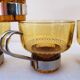 Amber glass cups