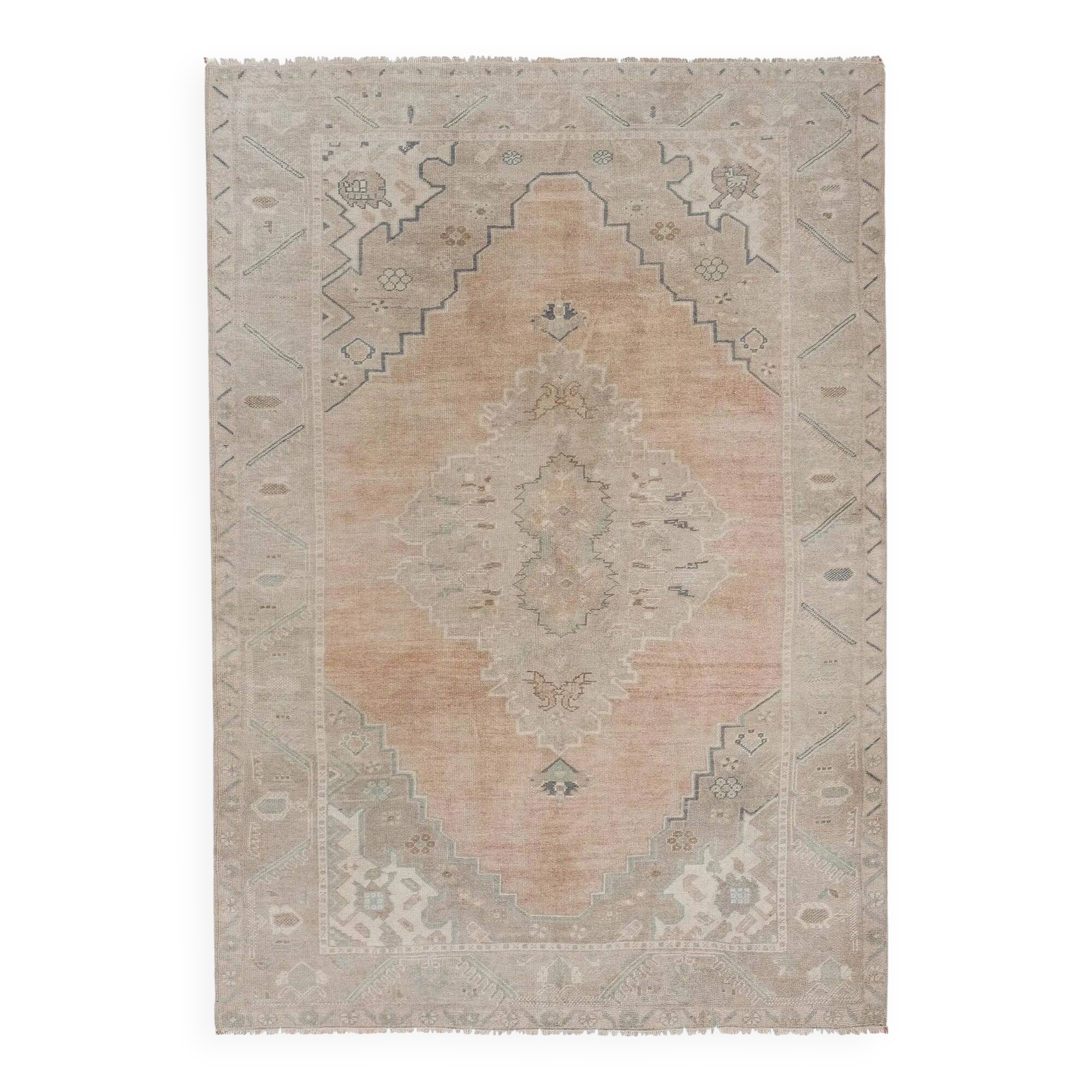 Vintage Turkish Oushak rug 180x262 cm