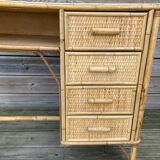 4iroirs rotin desk