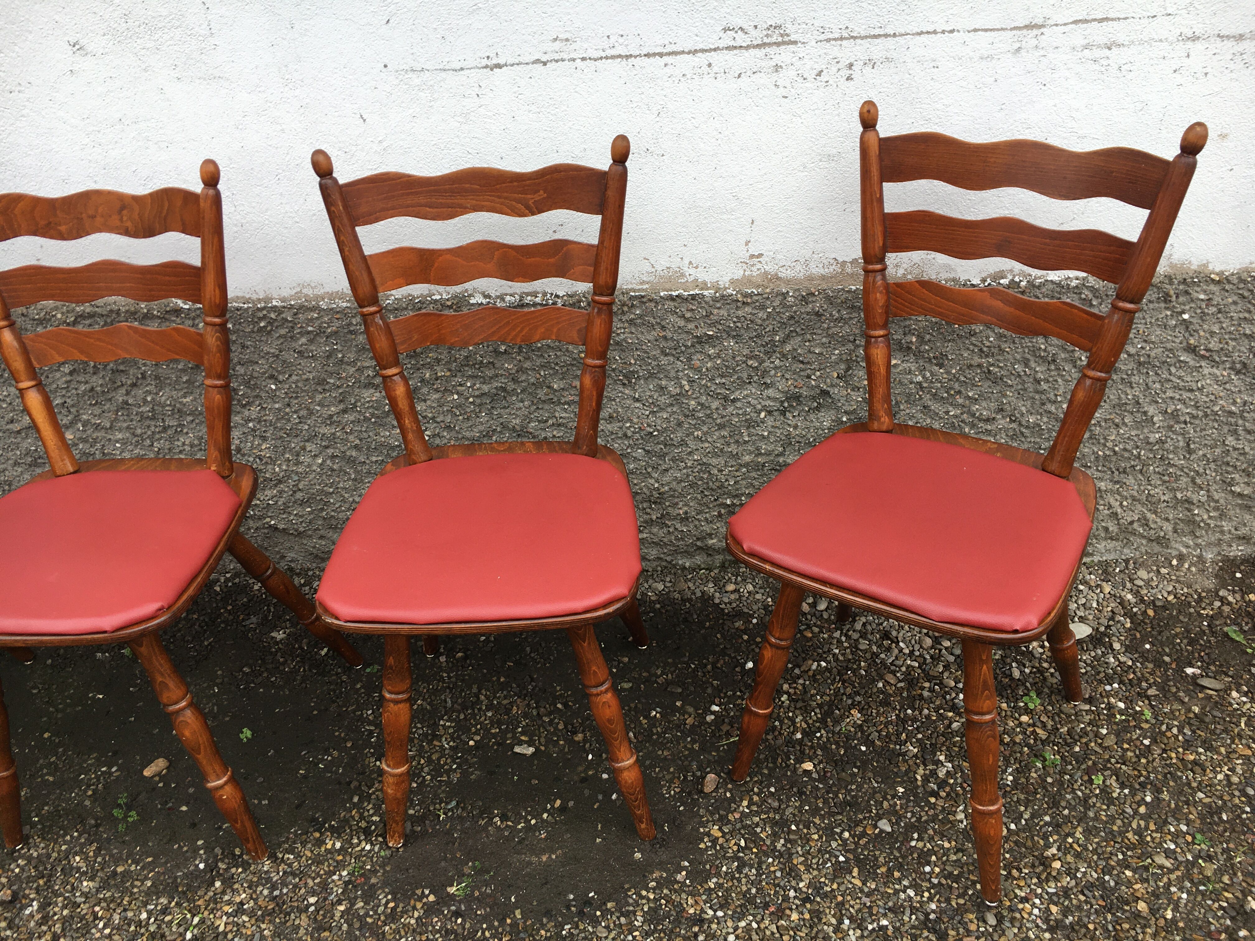 Bistro chairs vintage Scandinavian brasserie colorful galette - 1950 1960