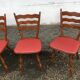 Bistro chairs vintage Scandinavian brasserie colorful galette - 1950 1960