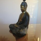 Italian "Buddha" lamp in polychrome plaster 70s