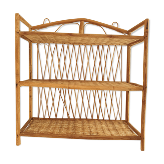 Rattan shelf