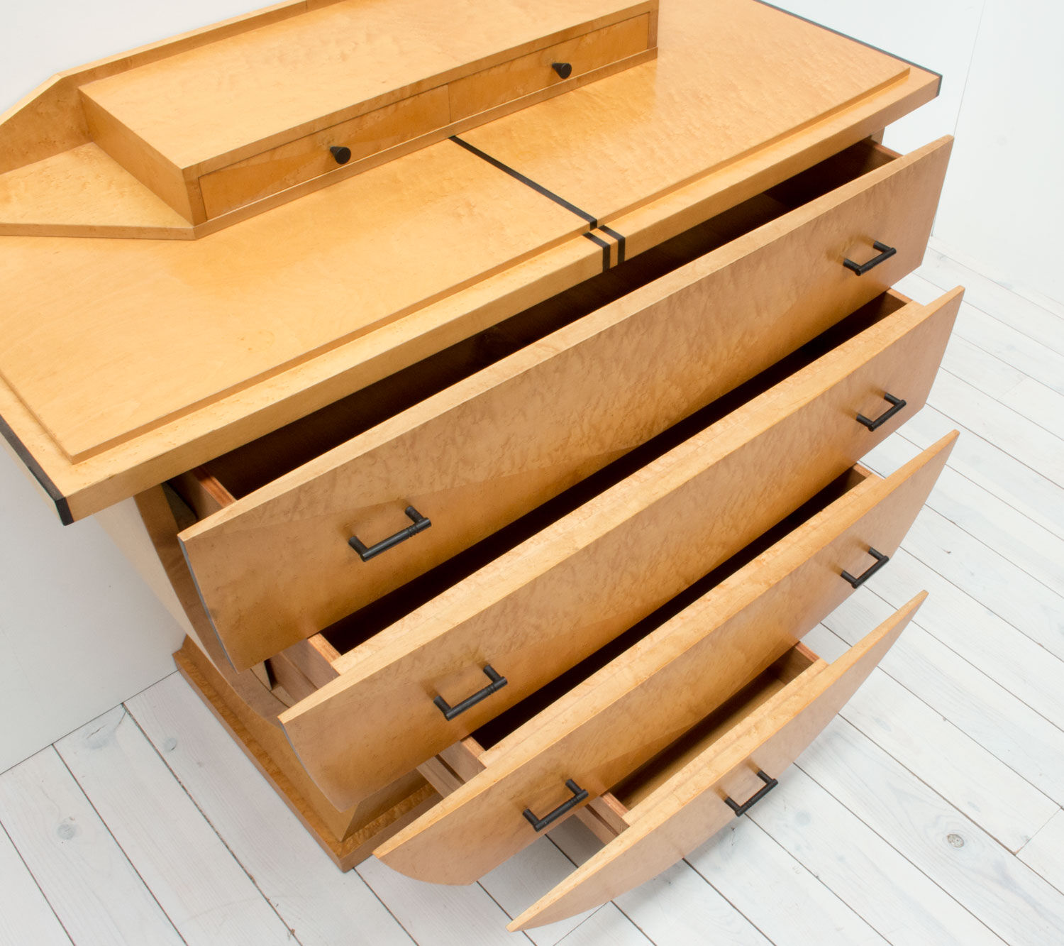 Art Deco Design Maple Chest of Drawers by Roche Bobois, 1980s