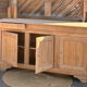 Enfilade ancienne en bois massif brut - 3 tiroirs 