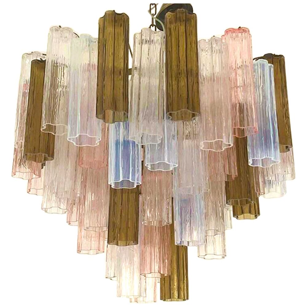 Lustre en verre multicolore « tronchi » brunito murano d75