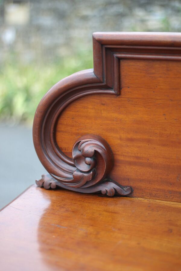 Meuble bois d'acajou ancien, meuble comptoir anglais, serviteur anglais, meuble buffet