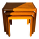 Lot table gigogne en bois vintage
