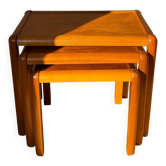 Lot of vintage wooden nesting tables