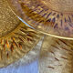 Dessert plates in amber glass 70s