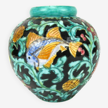 Cerart Monaco vase, fish decoration