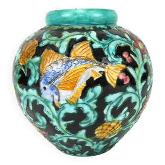 Cerart Monaco vase, fish decoration