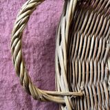 Wicker basket with 2 vintage handles