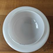 Demi-globe en opaline blanche hauteur 10 cm
