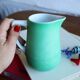 Bavarian porcelain matte green milk jug