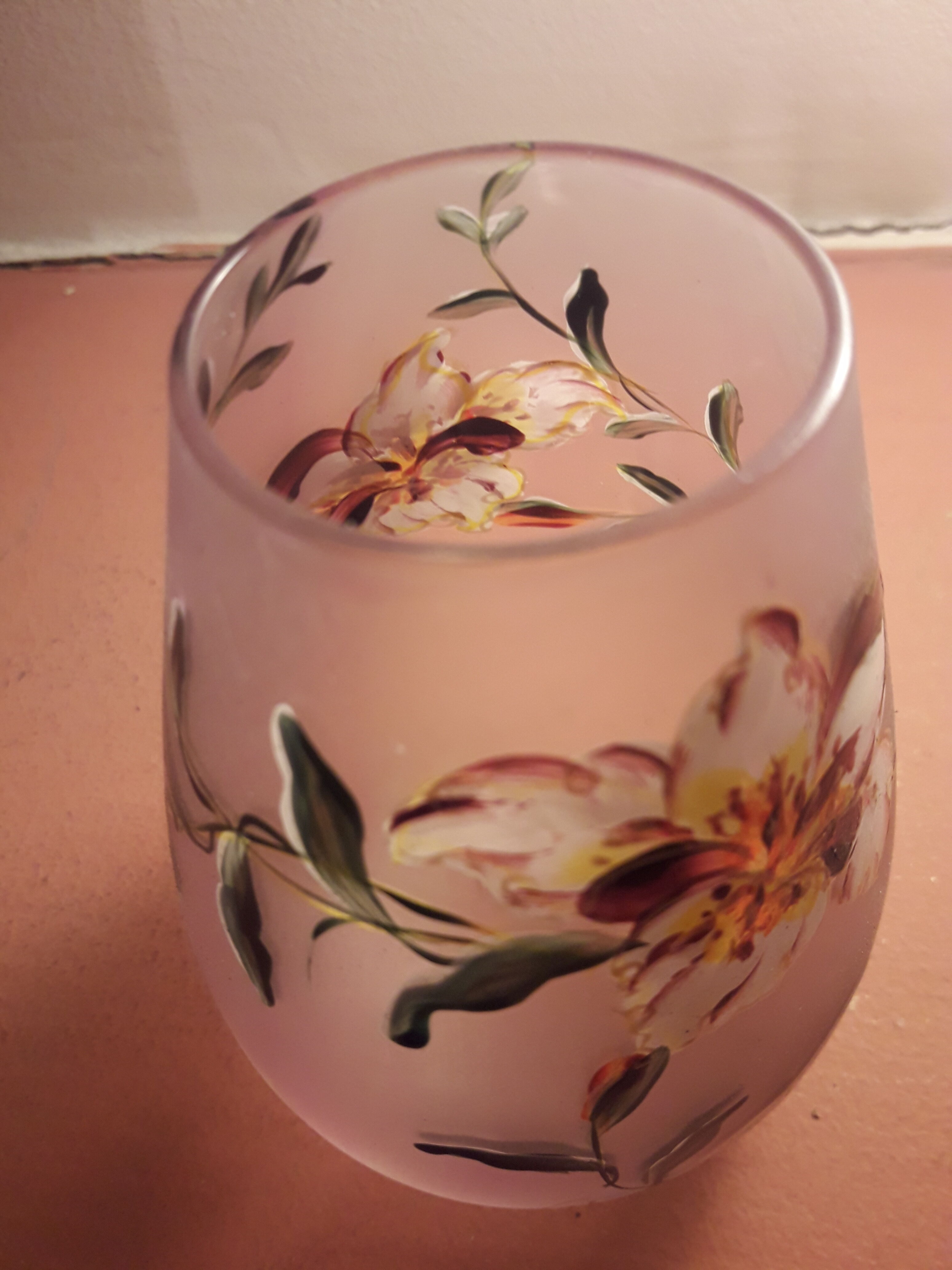 Opaque glass vase