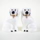 Ceramic dog figurines, English style, 1970s, made in England