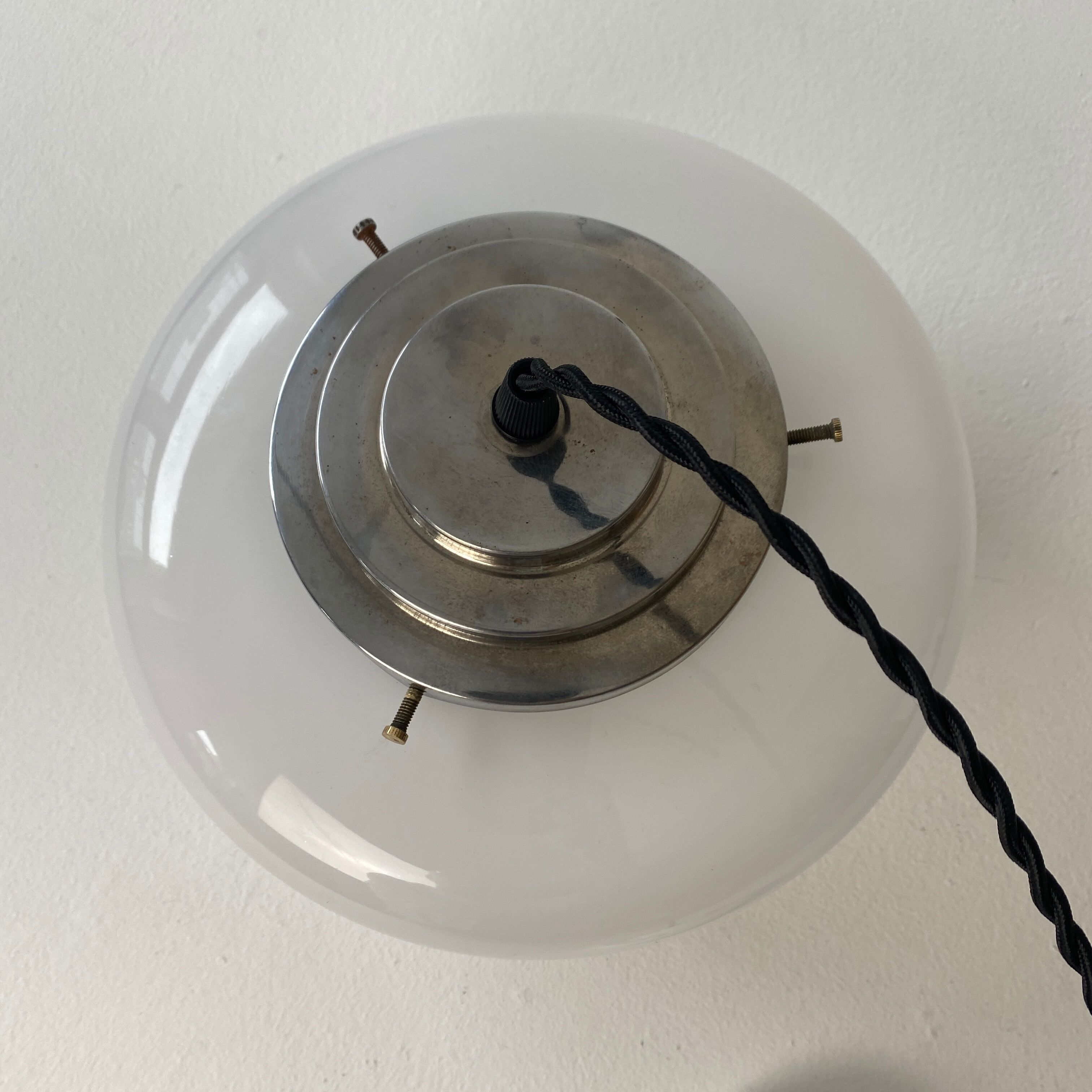 Old vintage opaline pendant lamp