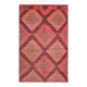 1970s Turkish Hand-Knotted Wool Cotton Red Area Rug 189x307