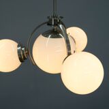 Art Deco / Functionalist Nickel Chandelier, 1930s