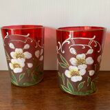 Duo of enameled glasses